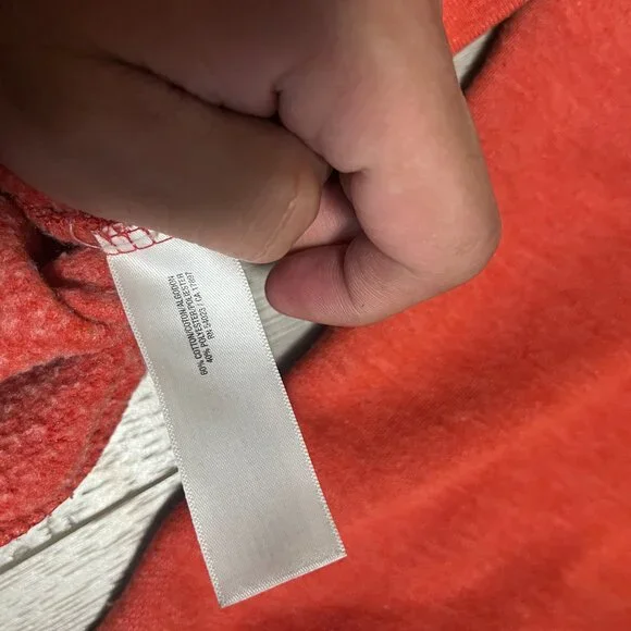 Old Navy Mens Crew Neck Coral Red/Orange Long Sleeve Sweater L Size Large - Picture 5 of 6